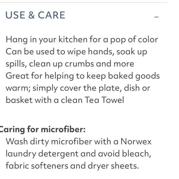 Norwex Tea Towels Limited Edition Water Tile/Floral NWT - Picture 15 of 15